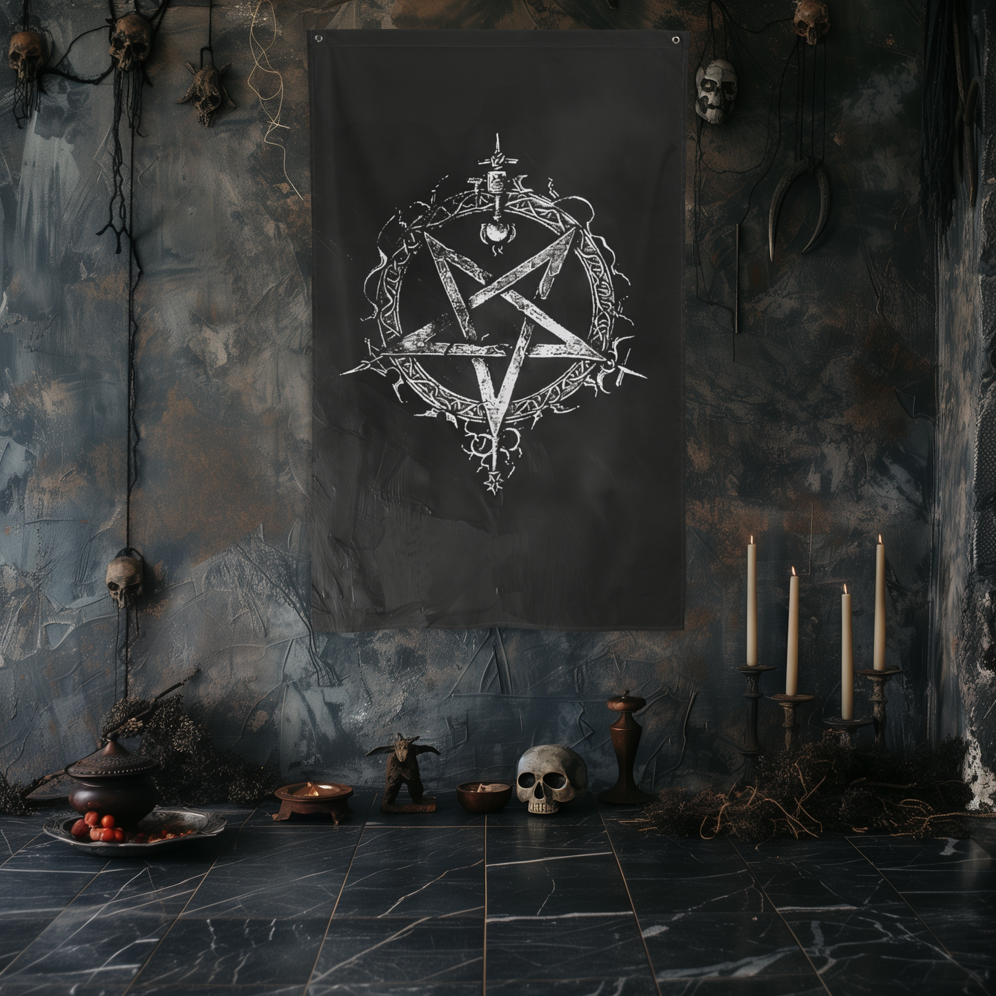 Banner-Inverted Pentagram